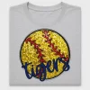 Softball Faux Sequin DTF Transfer