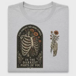 Skeleton Flowers Vintage DTF Transfer
