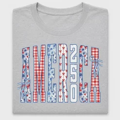 America 250 Floral Gingham DTF Transfer