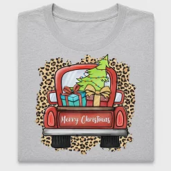 Leopard Merry Christmas Truck DTF Transfer