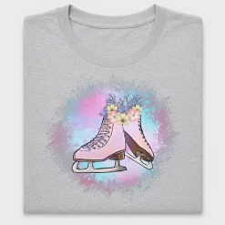 Watercolor Ice Skate Floral DTF Transfer