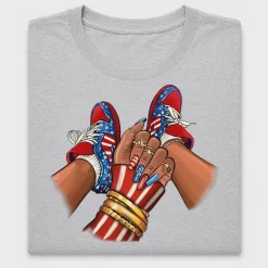 Patriotic Sneaker Girl DTF Transfer