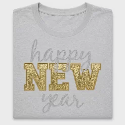 Happy New Year Gold Silver DTF Transfer