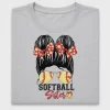 Softball Sister Messy Bun DTF Transfer