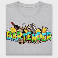 Bartender Rainbow Leopard DTF Transfer