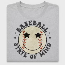 Baseball Smiley Face DTF Transfer