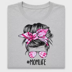 Messy Bun Mom Life DTF Transfer