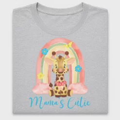 Mama's Cutie Giraffe Rainbow DTF Transfer