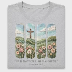 He Is Risen Easter Wildflower DTF Transfer