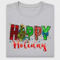 Happy Holidays Christmas DTF Transfer