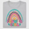 Retro Flower Girl Rainbow DTF Transfer