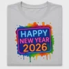 Neon Happy New Year 2026 DTF Transfer
