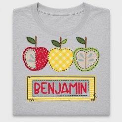 Personalized School Apple Trio DTF Transfer