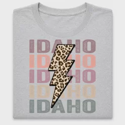 Idaho Leopard Lightning Bolt DTF Transfer