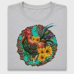 Western Rooster Sunflower DTF Transfer