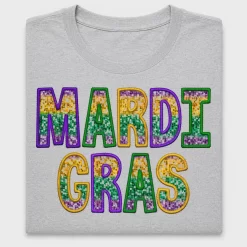 Mardi Gras Sequin Glitter DTF Transfer
