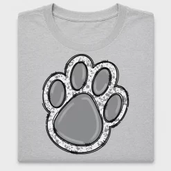 Gray Paw Print DTF Transfer