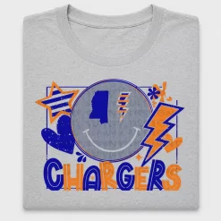 Chargers Smiley Face DTF Transfer