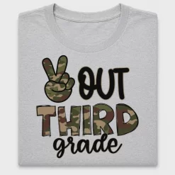 Peace Out Third Grade DTF Transfer