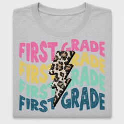 First Grade Leopard Lightning DTF Transfer