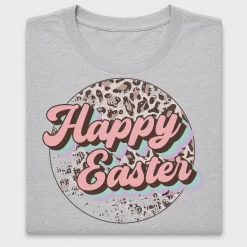 Retro Happy Easter Leopard DTF Transfer