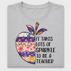 Floral Apple Teacher DTF Transfer
