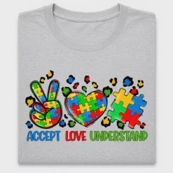 Autism Awareness Puzzle Heart DTF Transfer