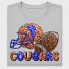 Sequin Cougars Football DTF Transfer