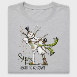 Tipsy Snowman Martini DTF Transfer
