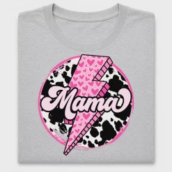 Mama Cowhide Heart DTF Transfer