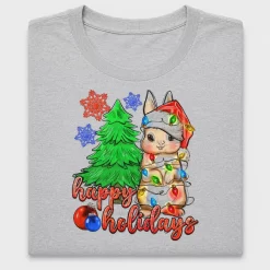 Christmas Bunny Holiday DTF Transfer