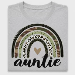 Camo Auntie Rainbow DTF Transfer
