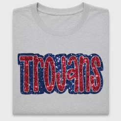 Trojans Glitter DTF Transfer