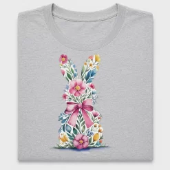 Watercolor Floral Bunny DTF Transfer