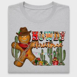 Howdy Christmas Western Gingerbread DTF Transfer