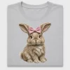 Yarn Bunny Pink Bow DTF Transfer