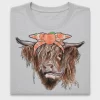 Highland Cow Sunflower DTF Transfer