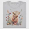 Watercolor Highland Cow DTF Transfer