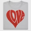 Groovy Love Knit Heart DTF Transfer
