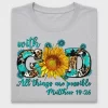 God Sunflower Western DTF Transfer