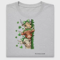 St Patricks Day Highland Cows DTF Transfer