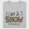 Funny Let It Snow Leopard DTF Transfer