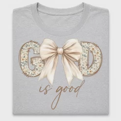 God Is Good Floral Letters DTF Transfer