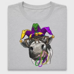 Mardi Gras Cow DTF Transfer