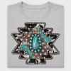 Western Turquoise Gemstone Boho DTF Transfer