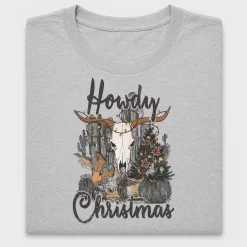 Western Christmas Cow Skull DTF Transfer
