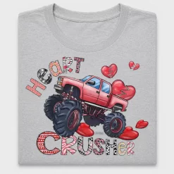 Art Heart Crusher Monster Truck DTF Transfer
