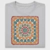Boho Granny Square Cactus DTF Transfer