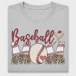 Baseball Mom Leopard DTF Transfer