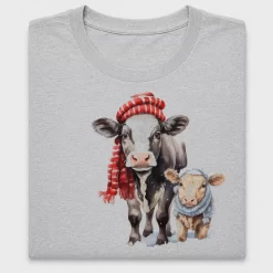 Christmas Cow Scarf DTF Transfer